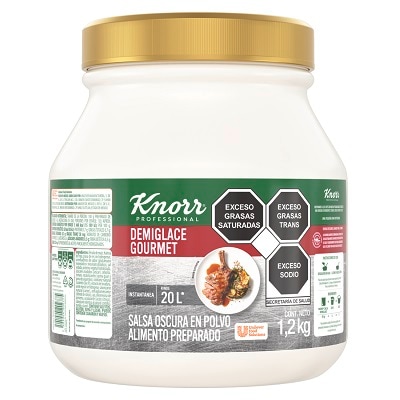 Knorr® Professional Salsa Demiglace Gourmet 1,2 Kg - Salsa oscura en polvo. Alimento preparado